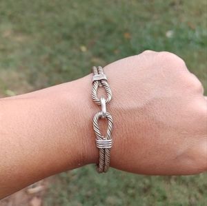 Two toned wire wrap bracelet